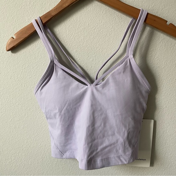 lululemon athletica Tops - NWT Lululemon Align Strappy Ribbed Tank Lilac Ether Size 2